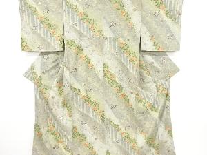 斜め縞に辻ヶ花模様小紋着物